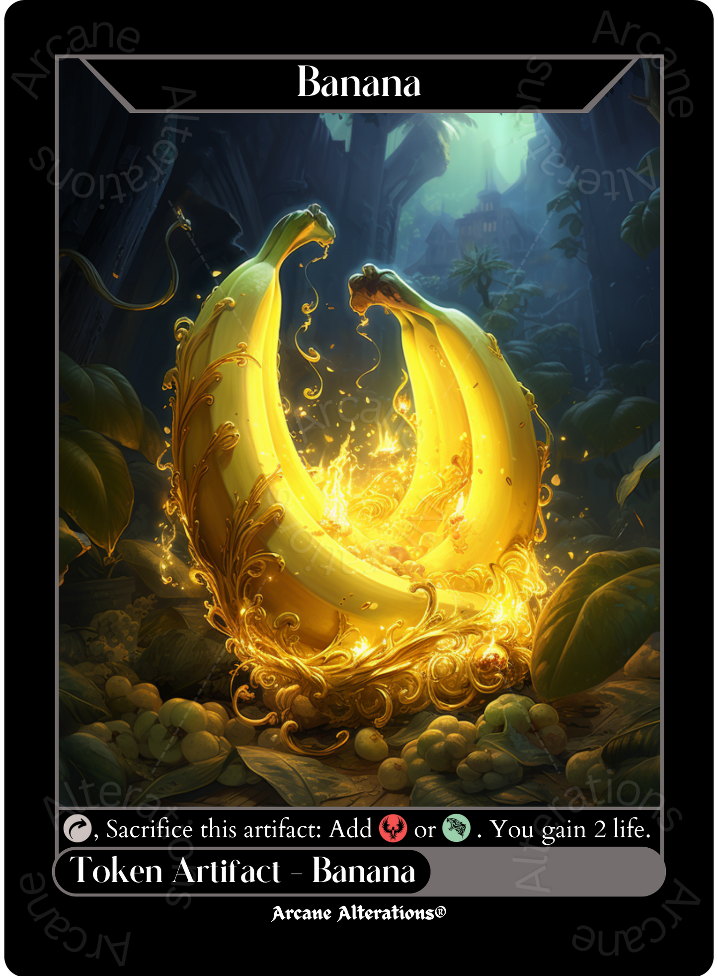 Banana Token - High Quality Altered Art Custom Proxy Cards