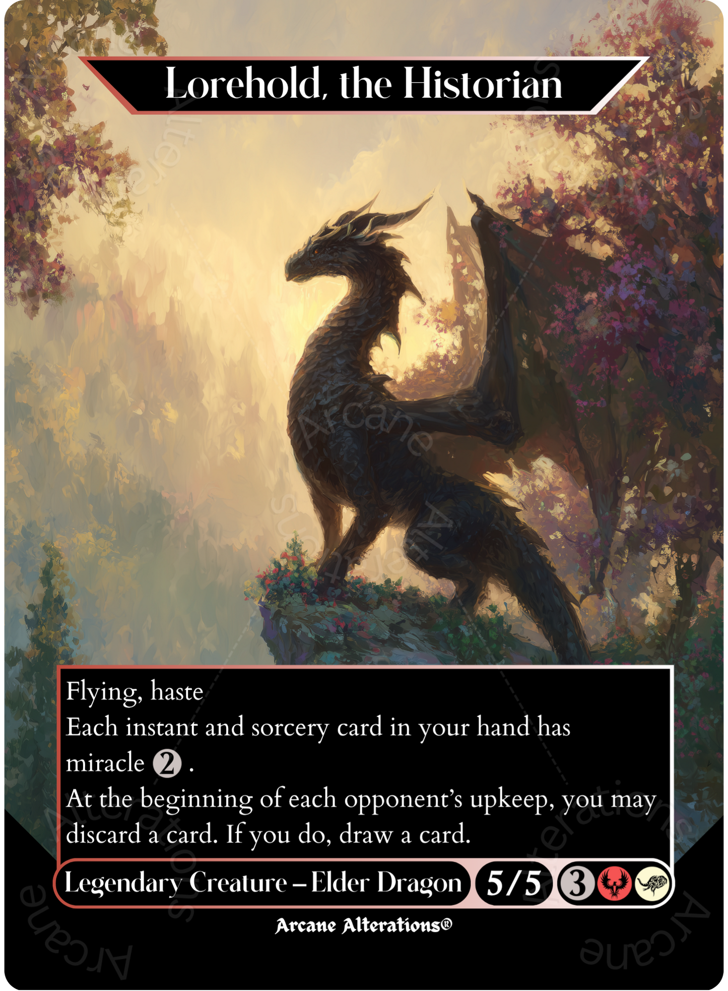 Lorehold, the Historian - Full Art Altered Art Custom Proxy Cards