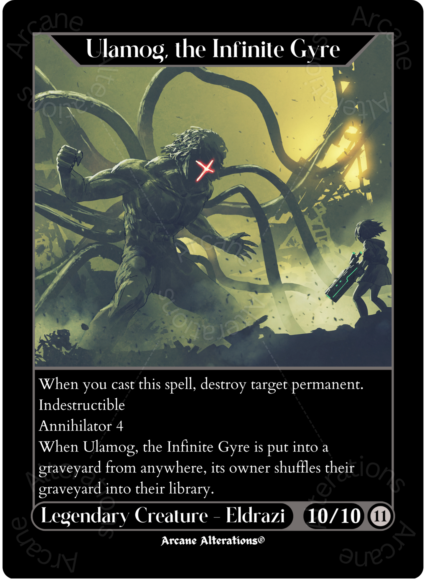 Ulamog, the Infinite Gyre - High Quality Altered Art Custom Proxy Cards