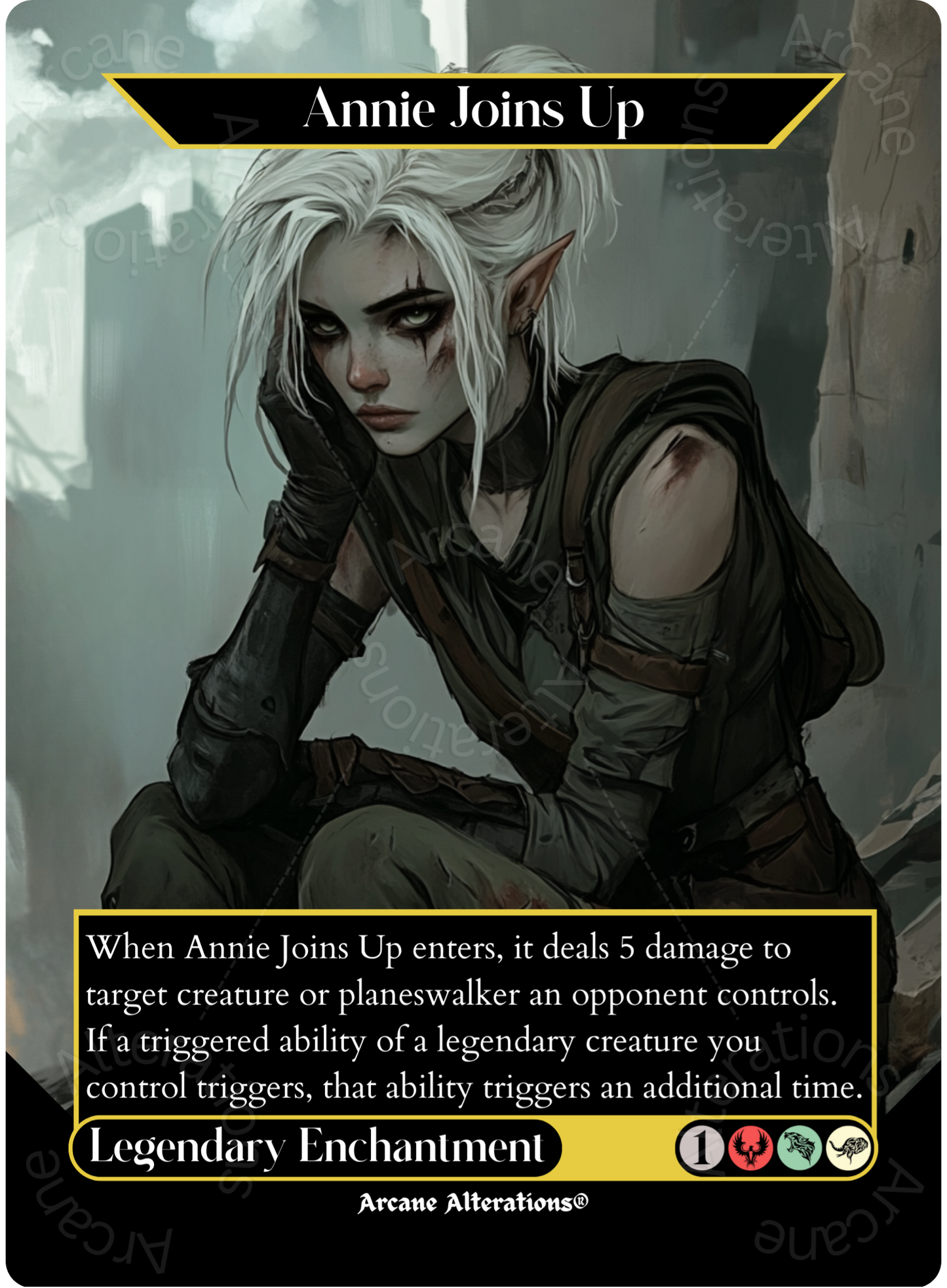 Annie Joins Up - Full Art Altered Art Custom Proxy Cards