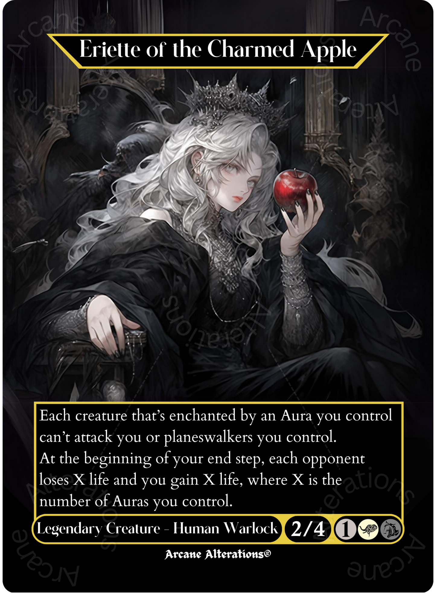 Eriette of the Charmed Apple - Full Art Altered Art Custom Proxy Cards