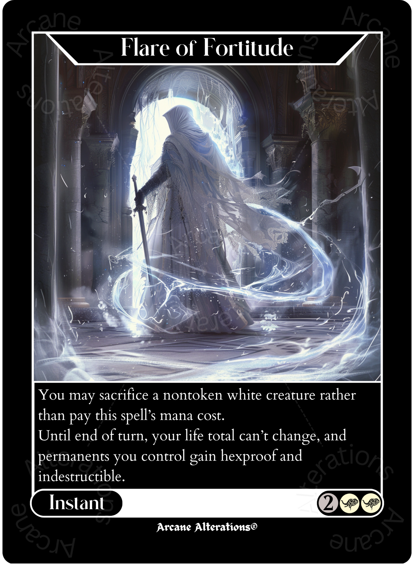 Flare of Fortitude - High Quality Altered Art Custom Proxy Cards