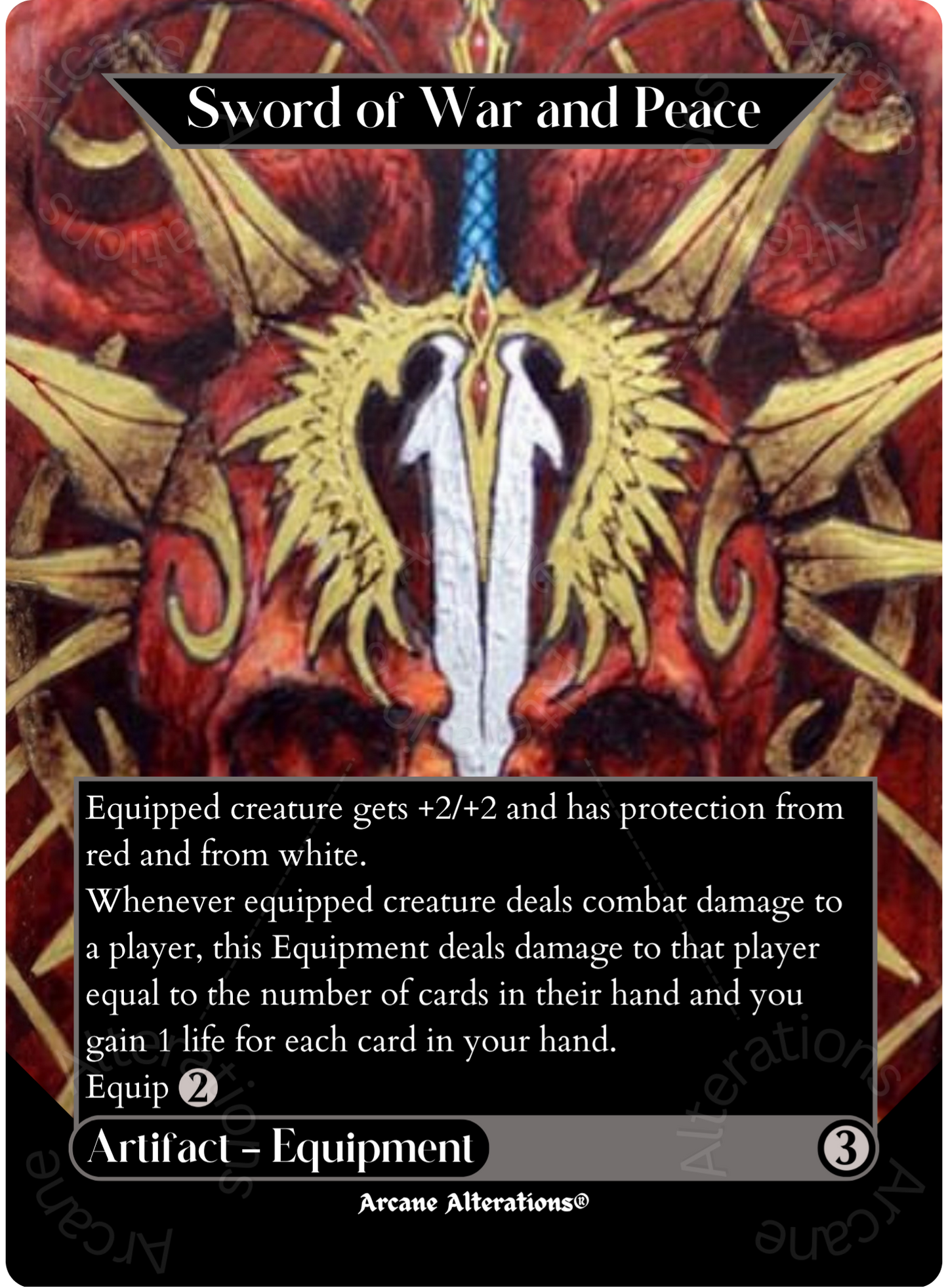 Sword of War and Peace - Full Art Altered Art Custom Proxy Cards