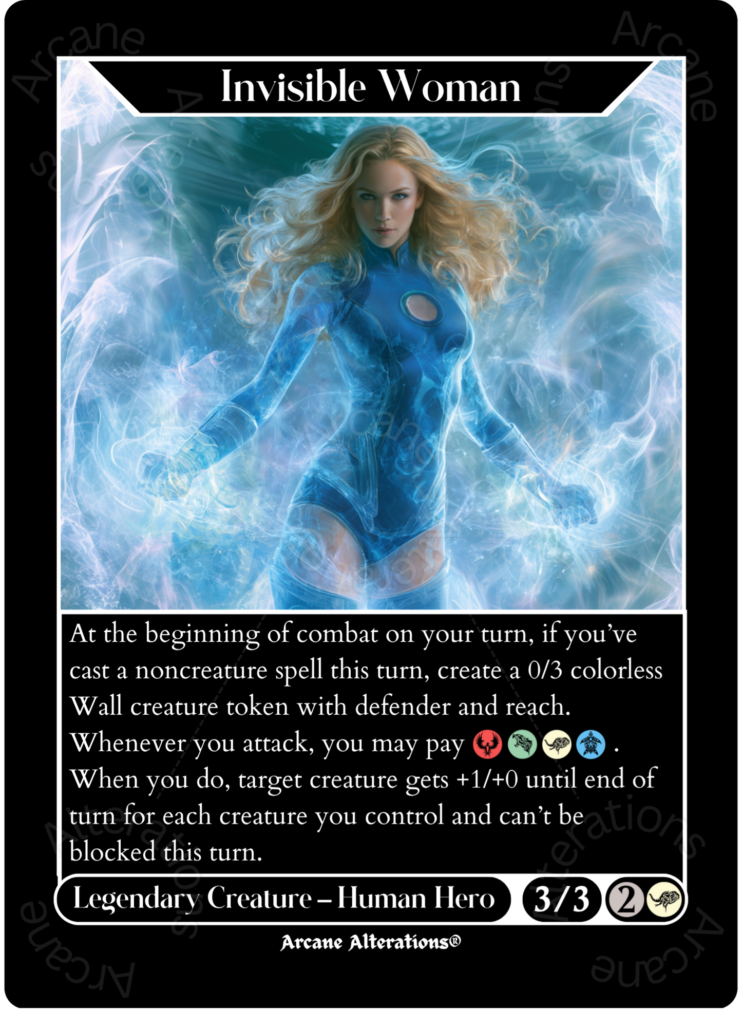 Invisible Woman - High Quality Altered Art Custom Proxy Cards