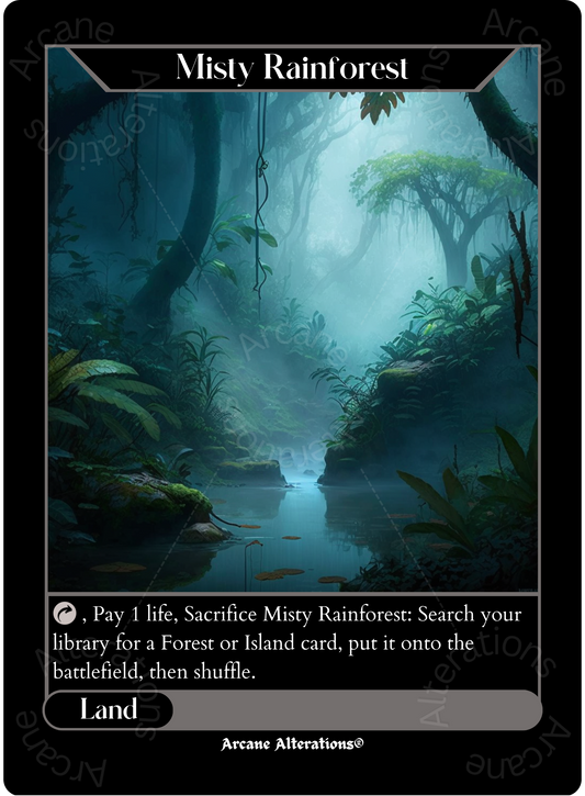 Misty Rainforest - High Quality Altered Art Custom Proxy Cards