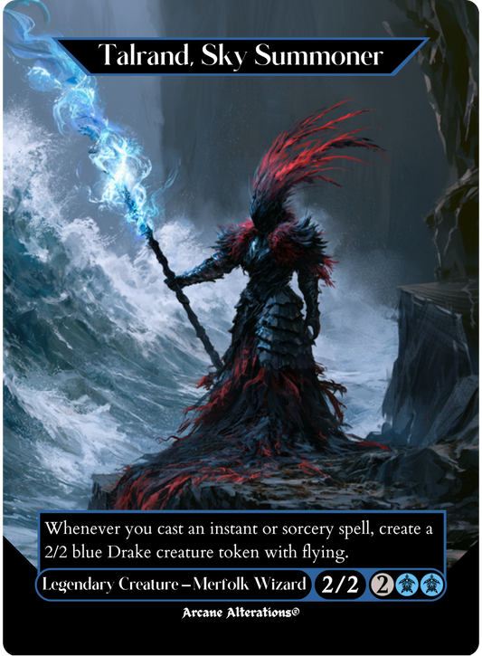 Talrand, Sky Summoner - Full Art Altered Art Custom Proxy Cards