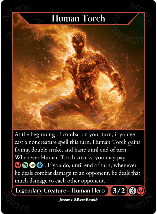 Human Torch - High Quality Altered Art Custom Proxy Cards
