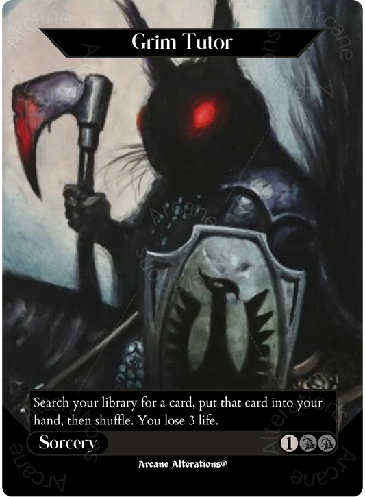 Grim Tutor - Full Art Altered Art Custom Proxy Cards