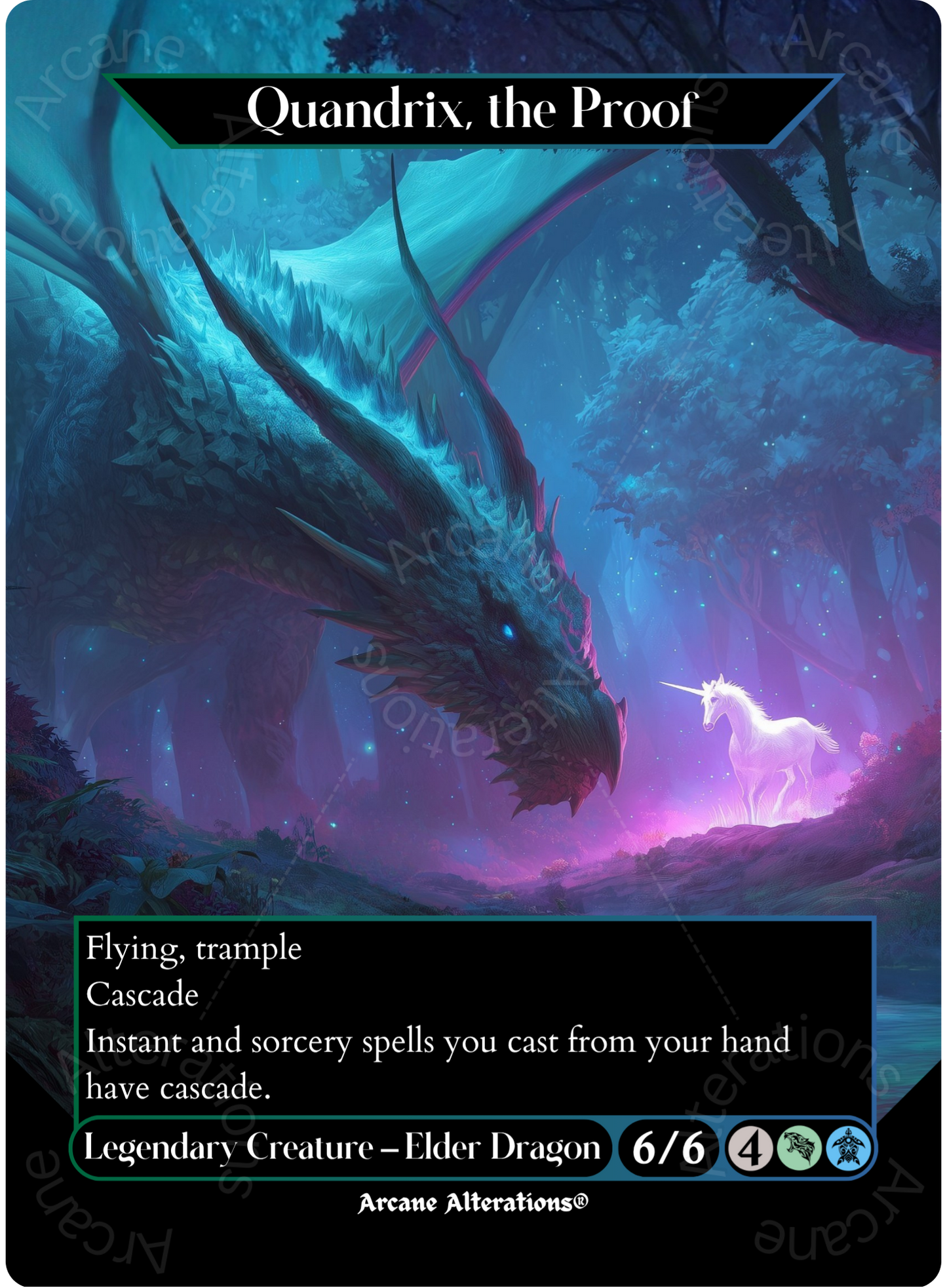 Quandrix, the Proof - Full Art Altered Art Custom Proxy Cards
