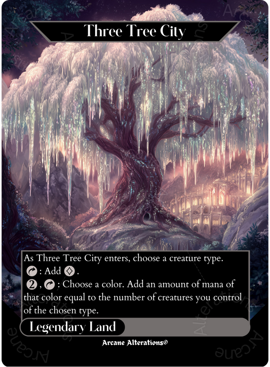 Three Tree City - Full Art Altered Art Custom Proxy Cards