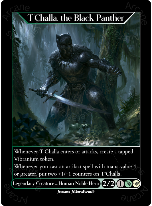 T'Challa, the Black Panther - High Quality Altered Art Custom Proxy Cards