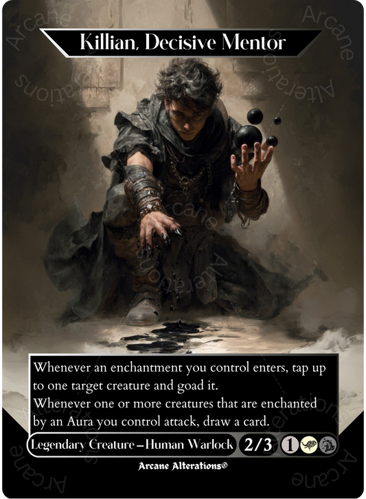 Killian, Decisive Mentor - Full Art Altered Art Custom Proxy Cards