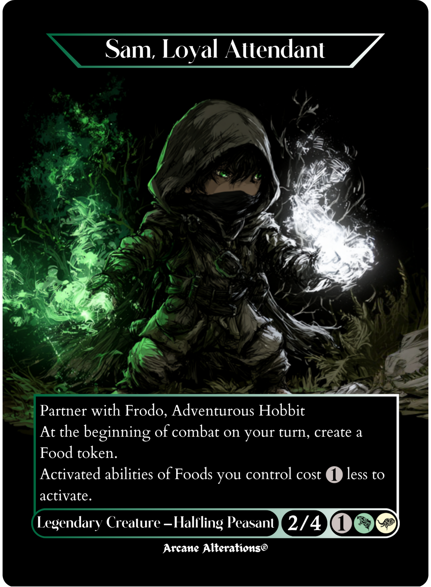 Sam, Loyal Attendant - Full Art Altered Art Custom Proxy Cards