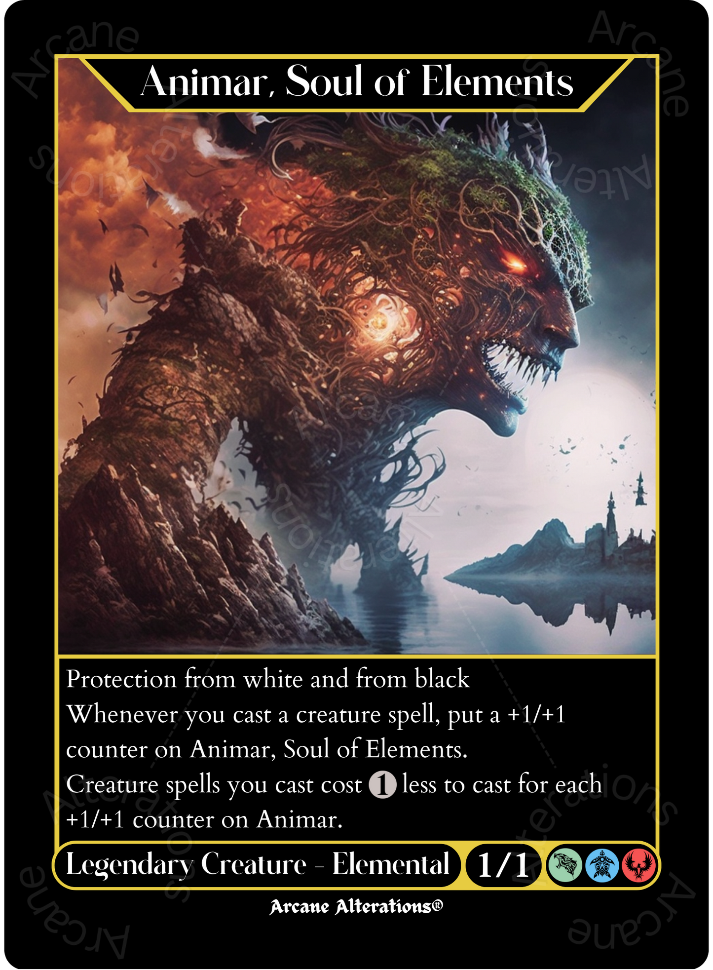 Animar, Soul of Elements - High Quality Altered Art Custom Proxy Cards