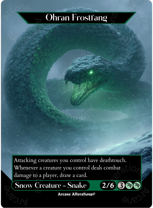 Ohran Frostfang - Full Art Altered Art Custom Proxy Cards