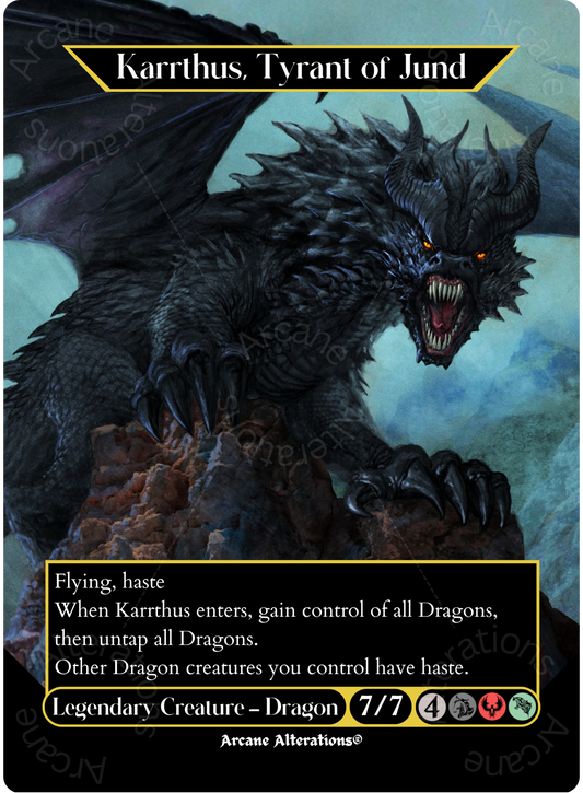 Karrthus, Tyrant of Jund - Full Art Altered Art Custom Proxy Cards