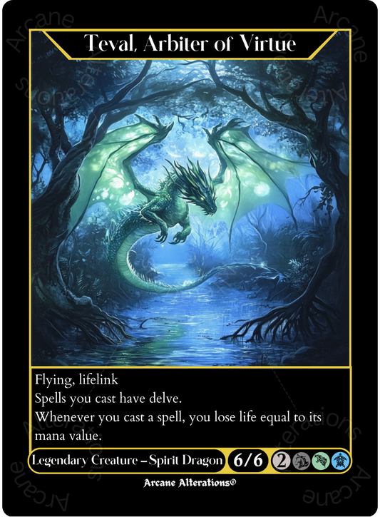 Teval, Arbiter of Virtue - High Quality Altered Art Custom Proxy Cards
