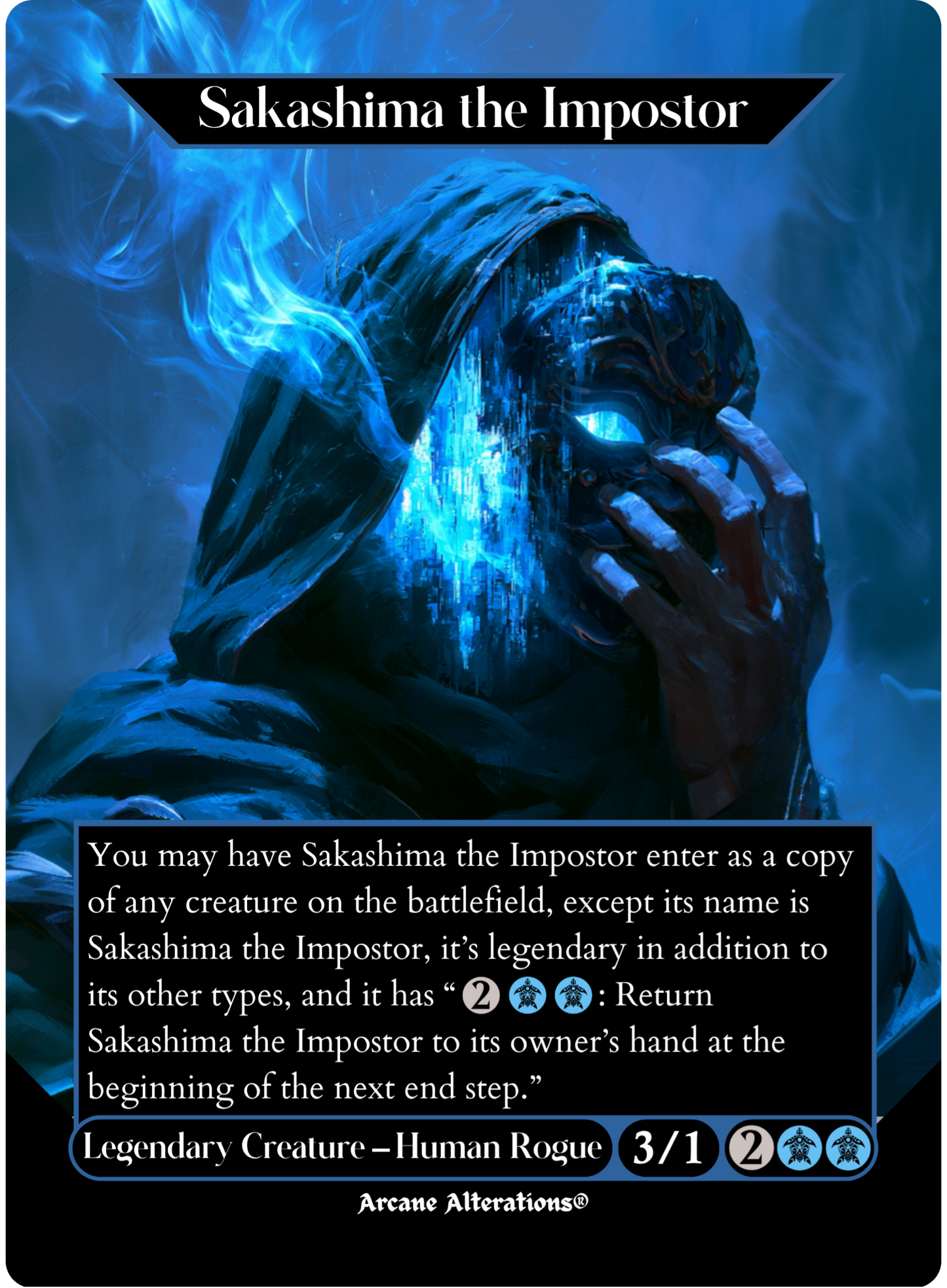 Sakashima the Impostor - Full Art Altered Art Custom Proxy Cards