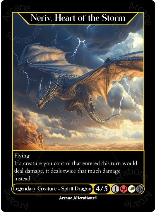 Neriv, Heart of the Storm - High Quality Altered Art Custom Proxy Cards