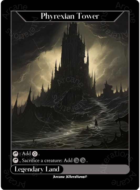 Phyrexian Tower - High Quality Altered Art Custom Proxy Cards