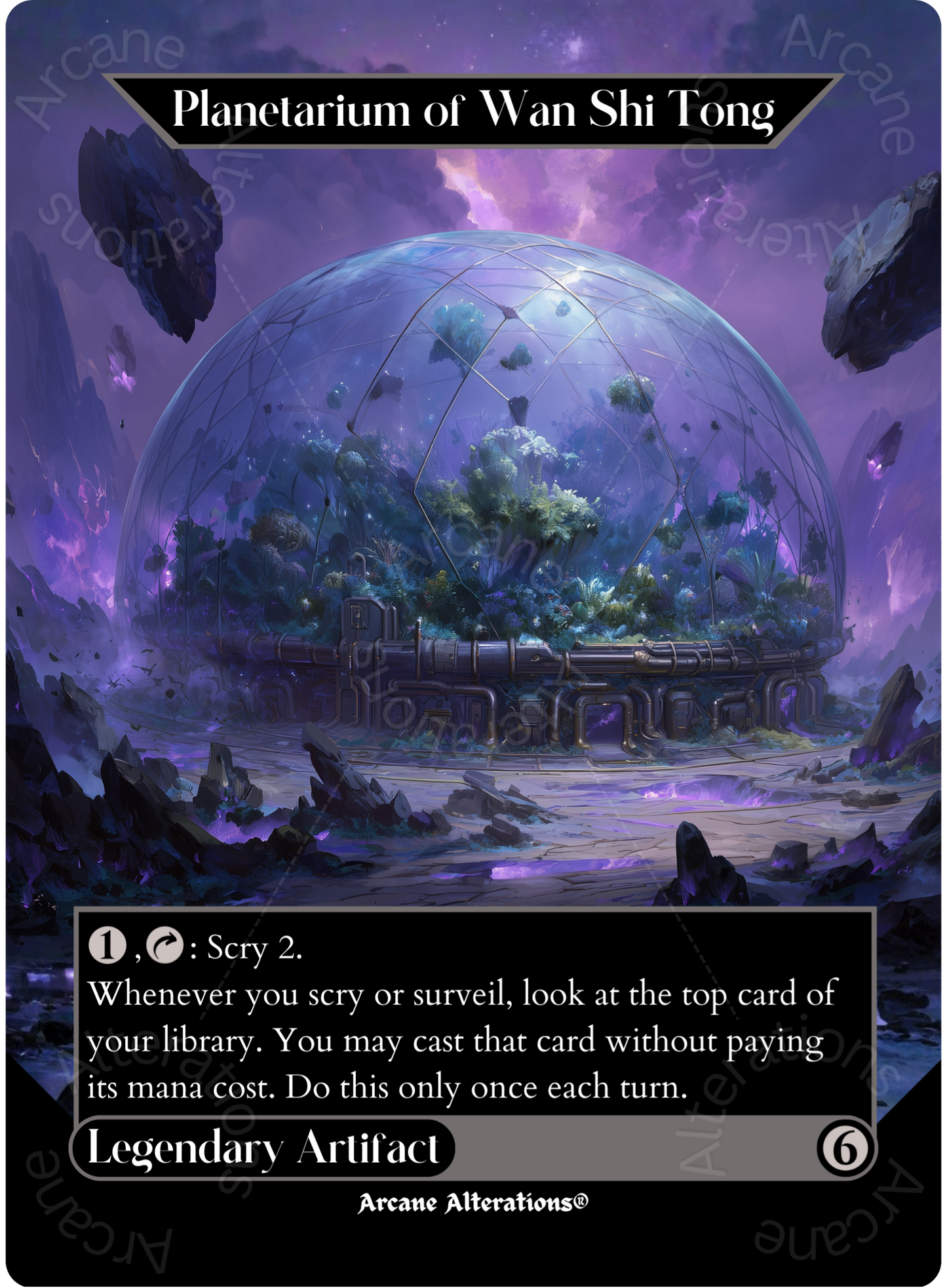 Planetarium of Wan Shi Tong - Full Art Altered Art Custom Proxy Cards