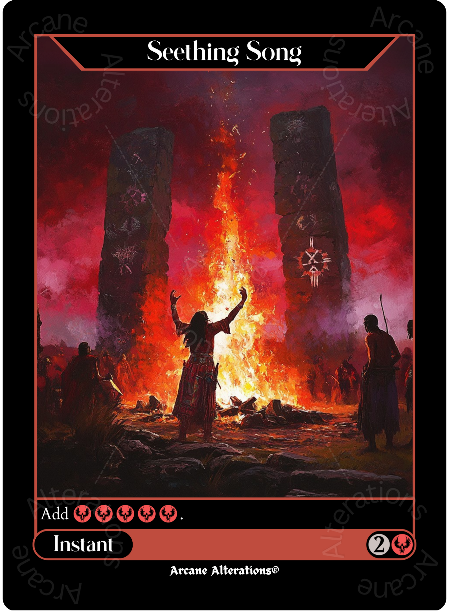 Seething Song - High Quality Altered Art Custom Proxy Cards