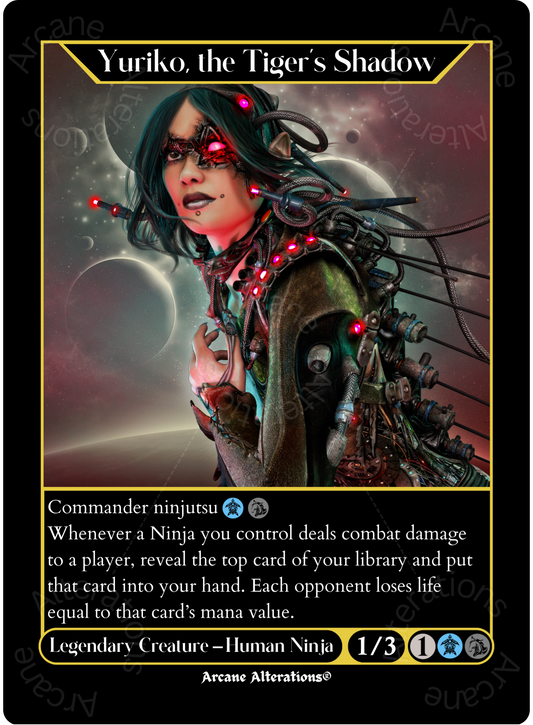 Yuriko, the Tiger's Shadow - High Quality Altered Art Custom Proxy Cards