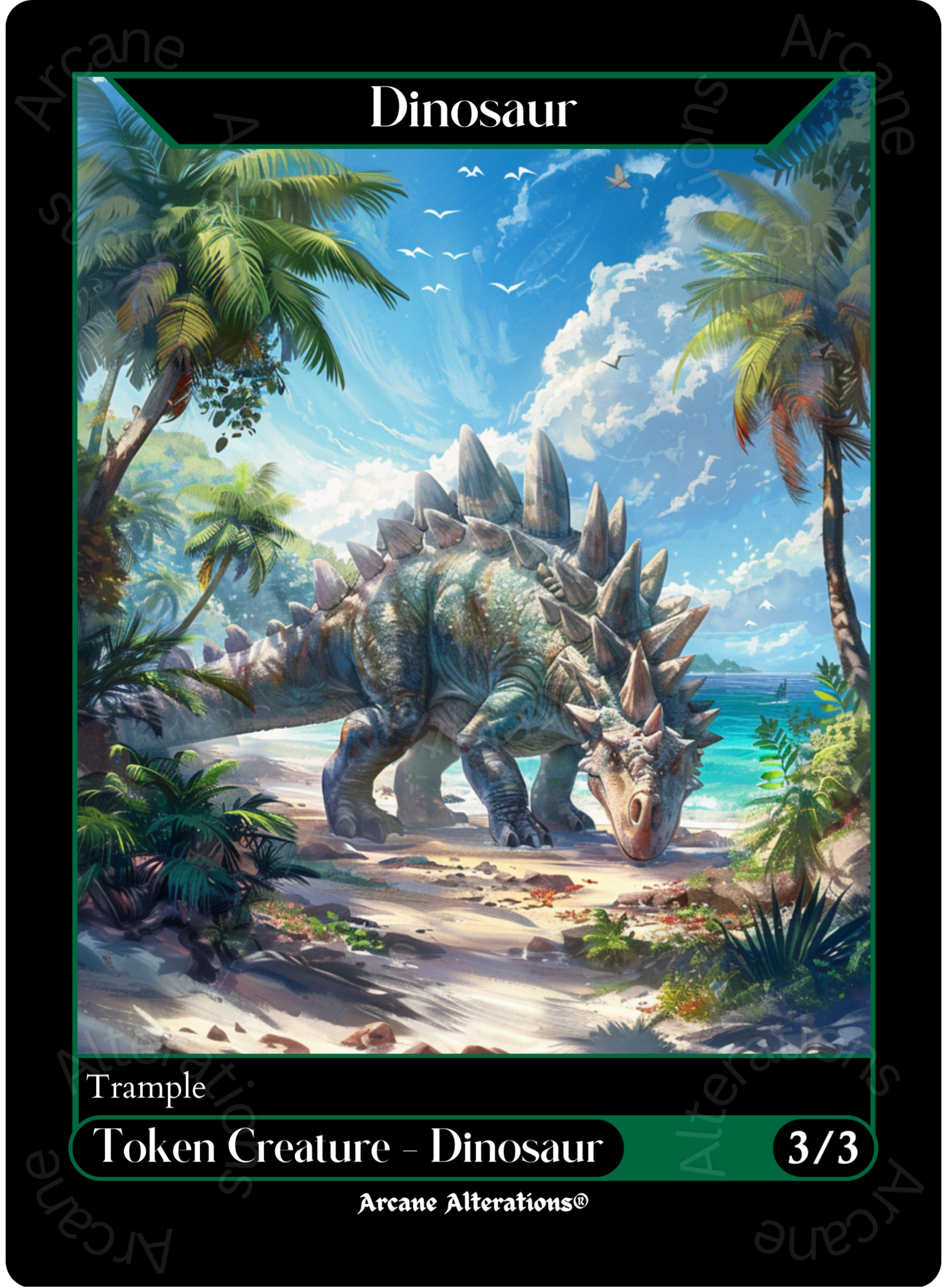 Dinosaur Token - High Quality Altered Art Custom Proxy Cards