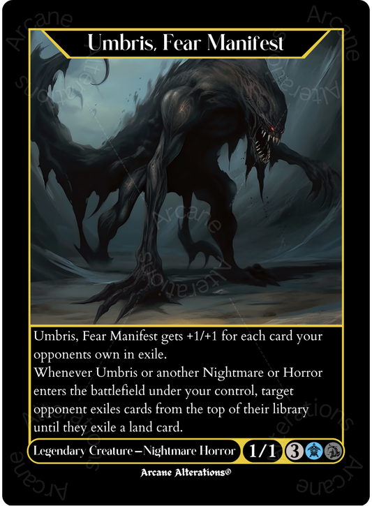 Umbris, Fear Manifest - High Quality Altered Art Custom Proxy Cards
