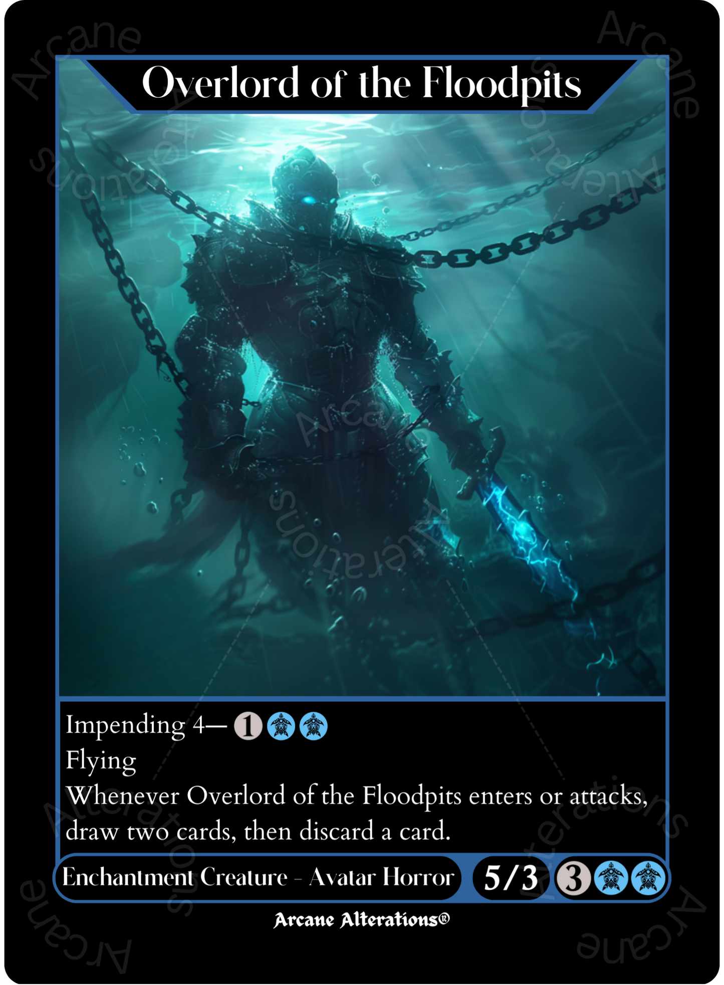 Overlord of the Floodpits - High Quality Altered Art Custom Proxy Cards