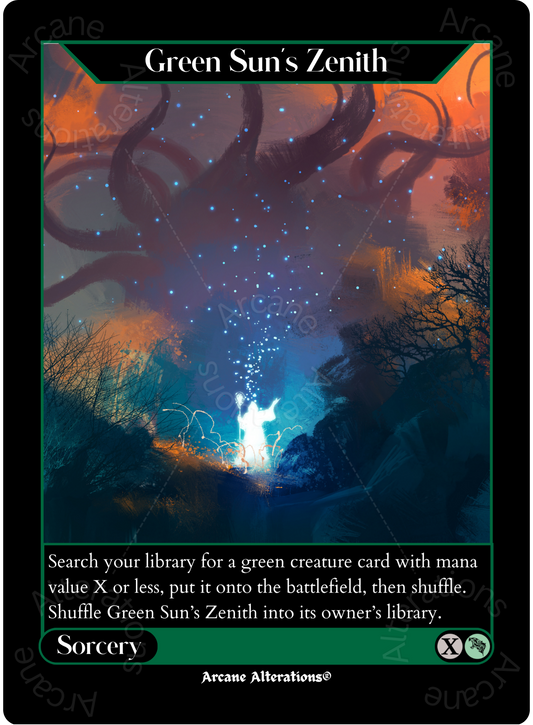 Green Sun's Zenith - High Quality Altered Art Custom Proxy Cards