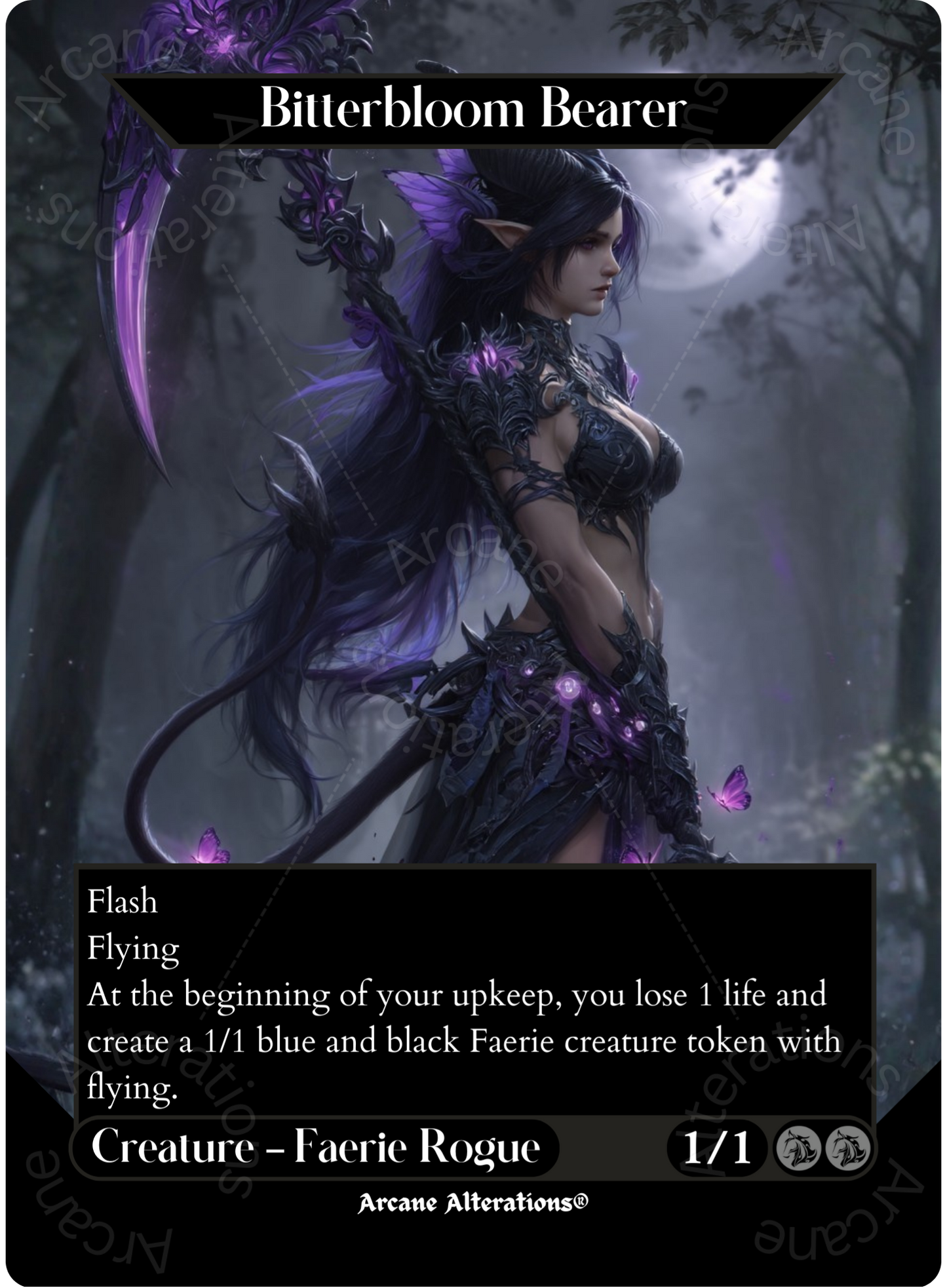 Bitterbloom Bearer - Full Art Altered Art Custom Proxy Cards