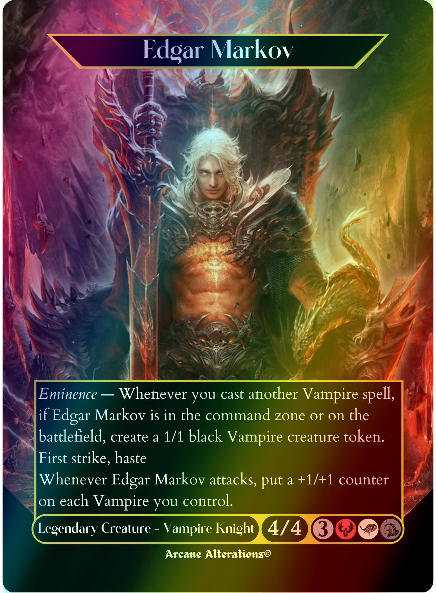 Edgar Markov - Full Art Altered Art Custom Proxy Cards