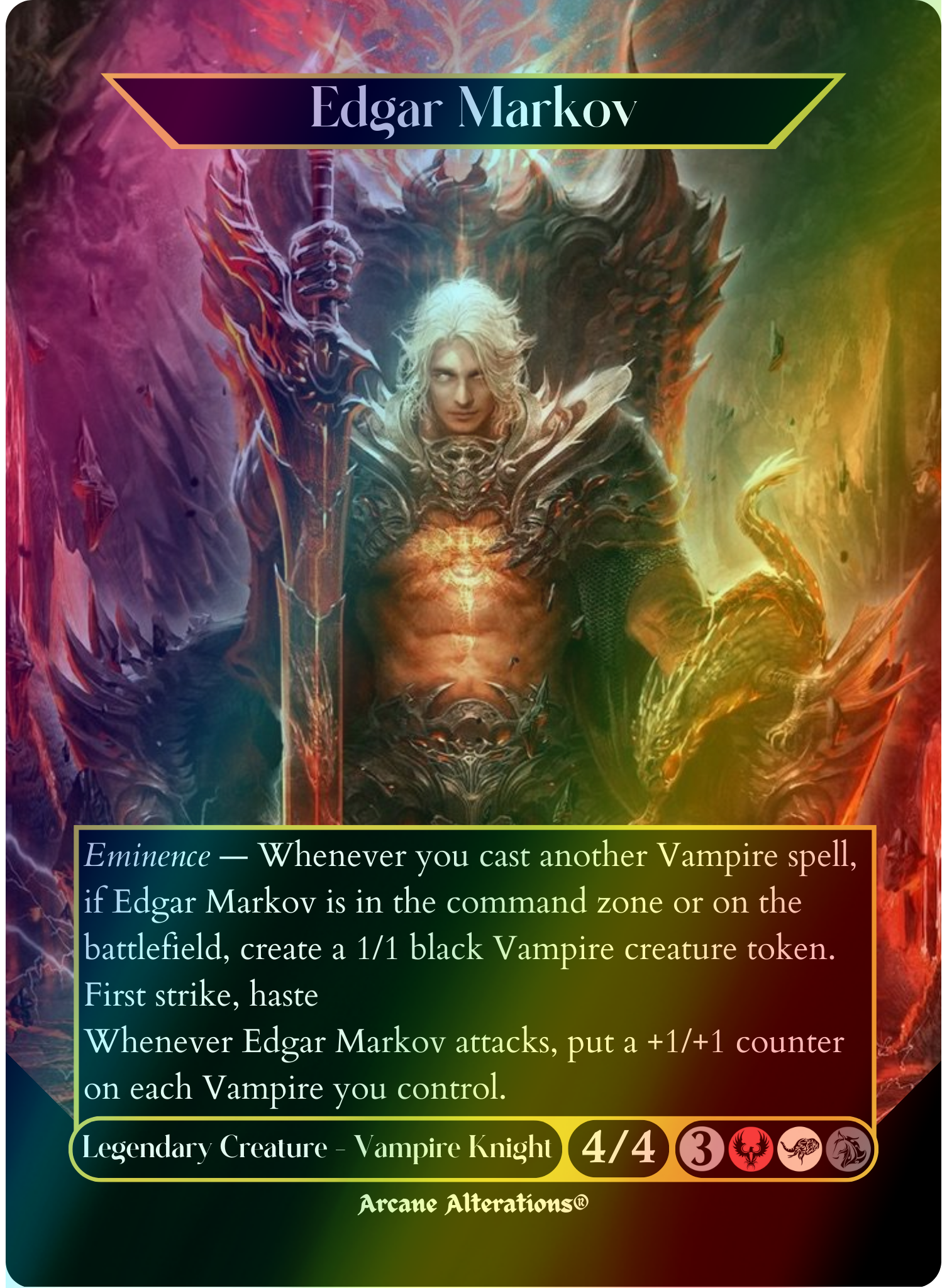 edgar markov mtg card Edgar Markov - Full Art Altered Art Custom Proxy Cards