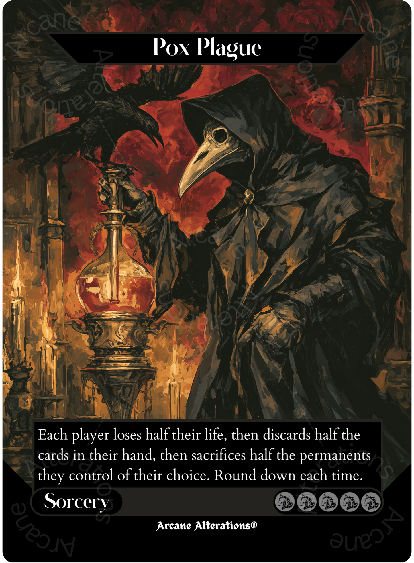 Pox Plague - Full Art Altered Art Custom Proxy Cards