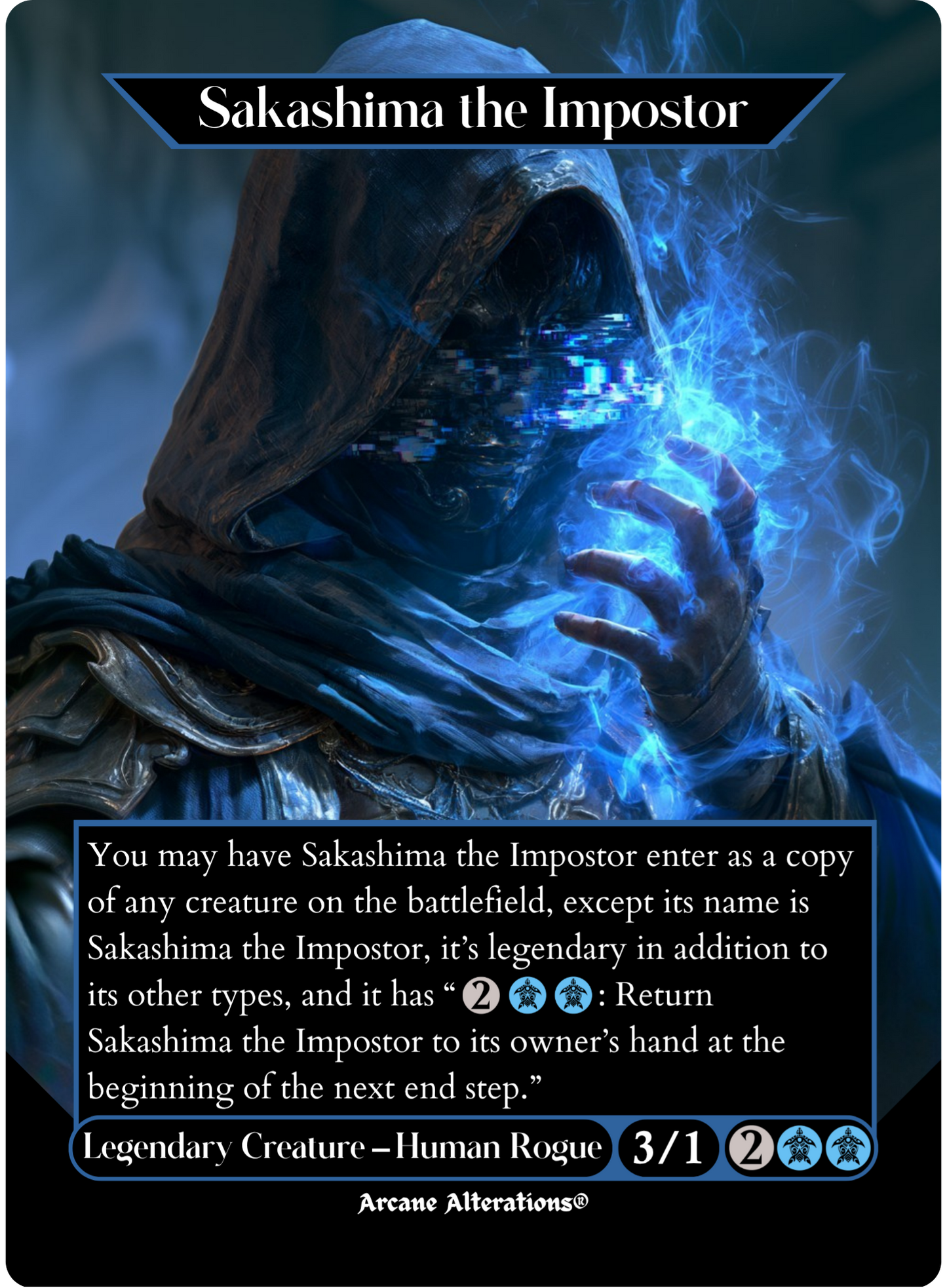 Sakashima the Impostor - Full Art Altered Art Custom Proxy Cards