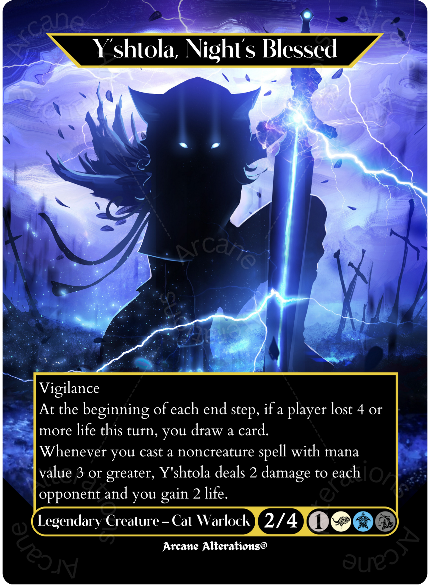 Y'shtola, Night's Blessed - Full Art Altered Art Custom Proxy Cards