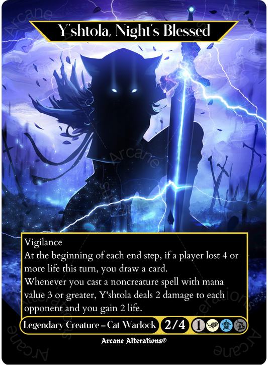 Y'shtola, Night's Blessed - Full Art Altered Art Custom Proxy Cards
