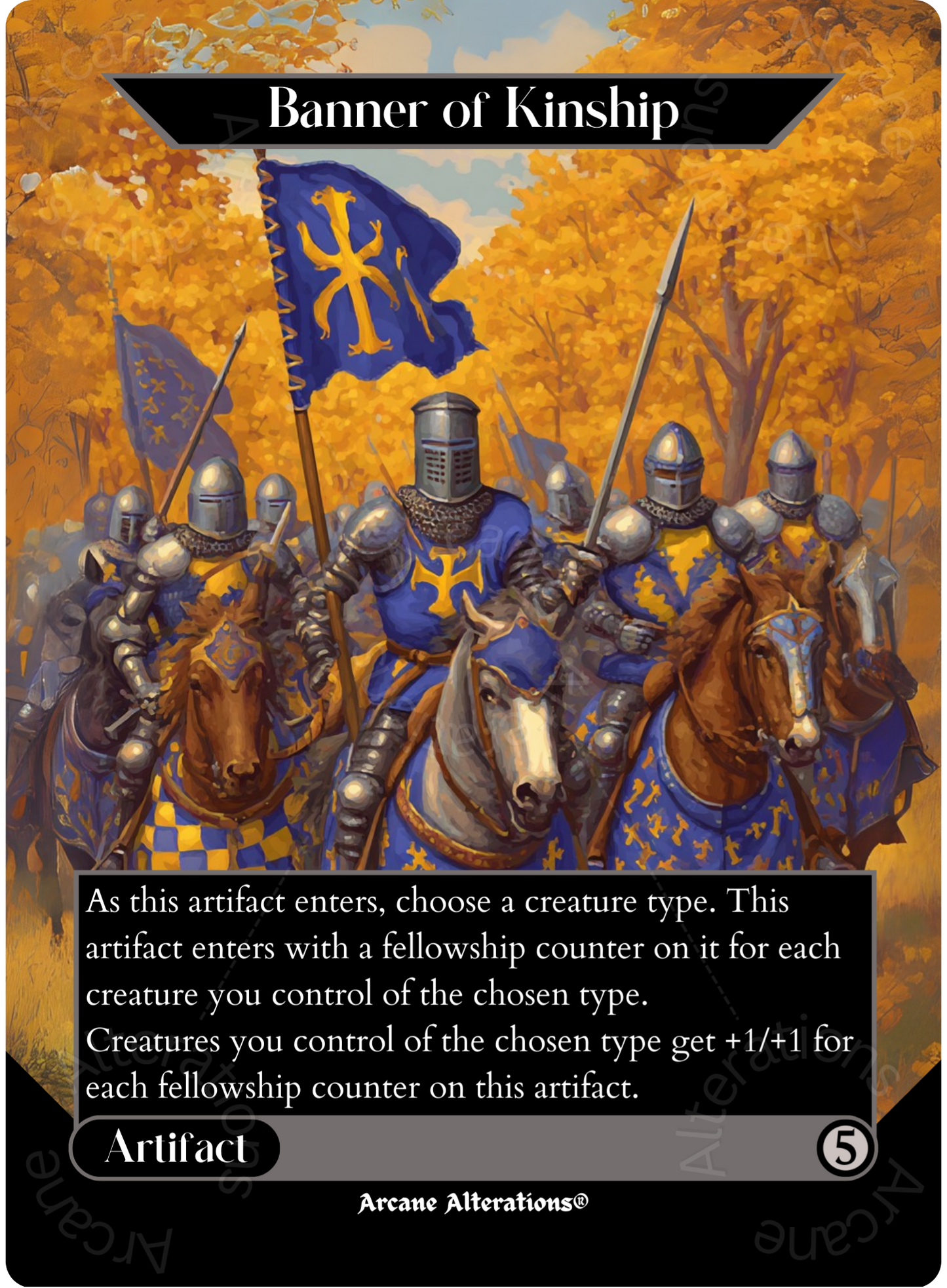 Banner of Kinship - Full Art Altered Art Custom Proxy Cards