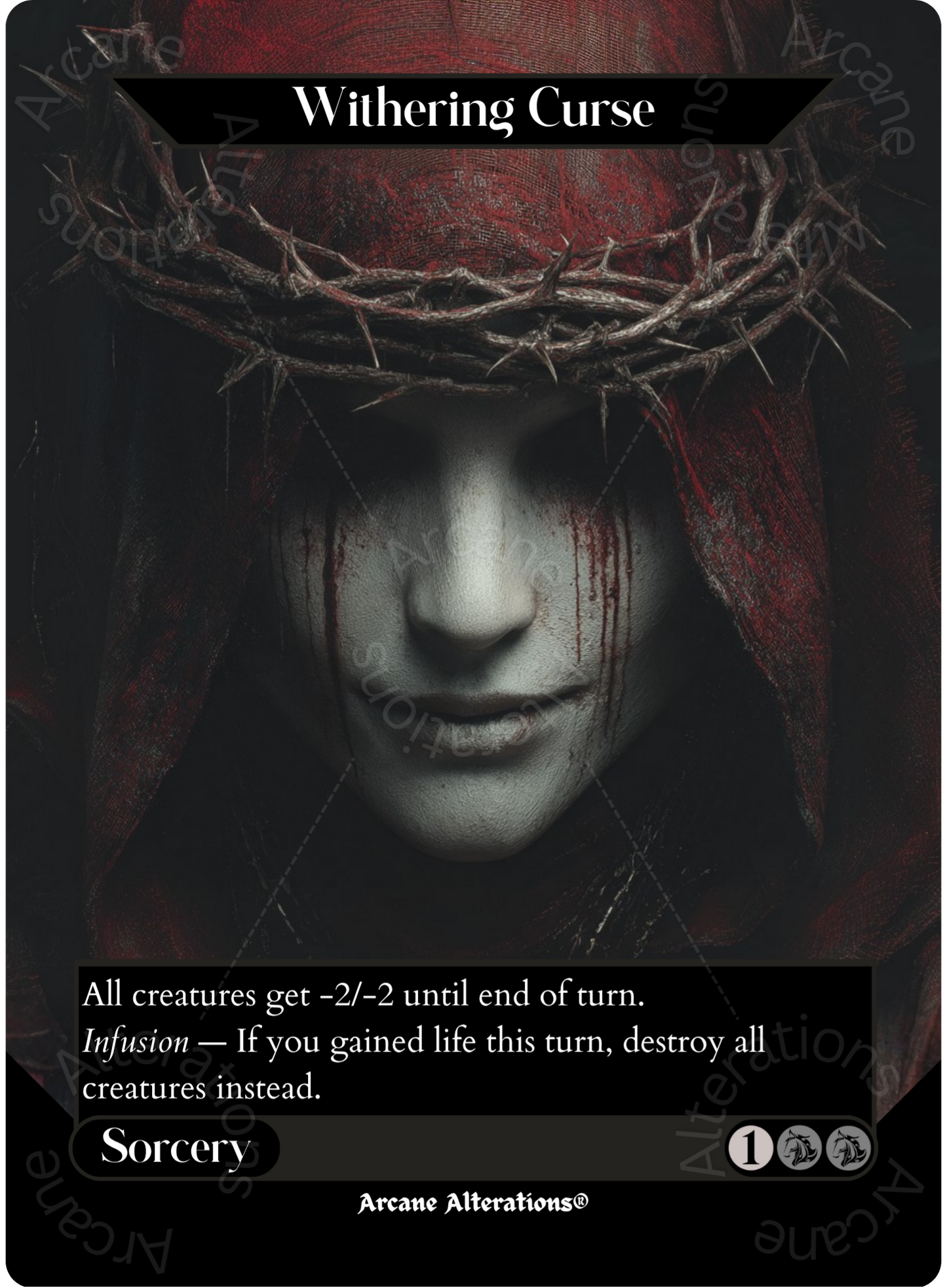 Withering Curse - Full Art Altered Art Custom Proxy Cards