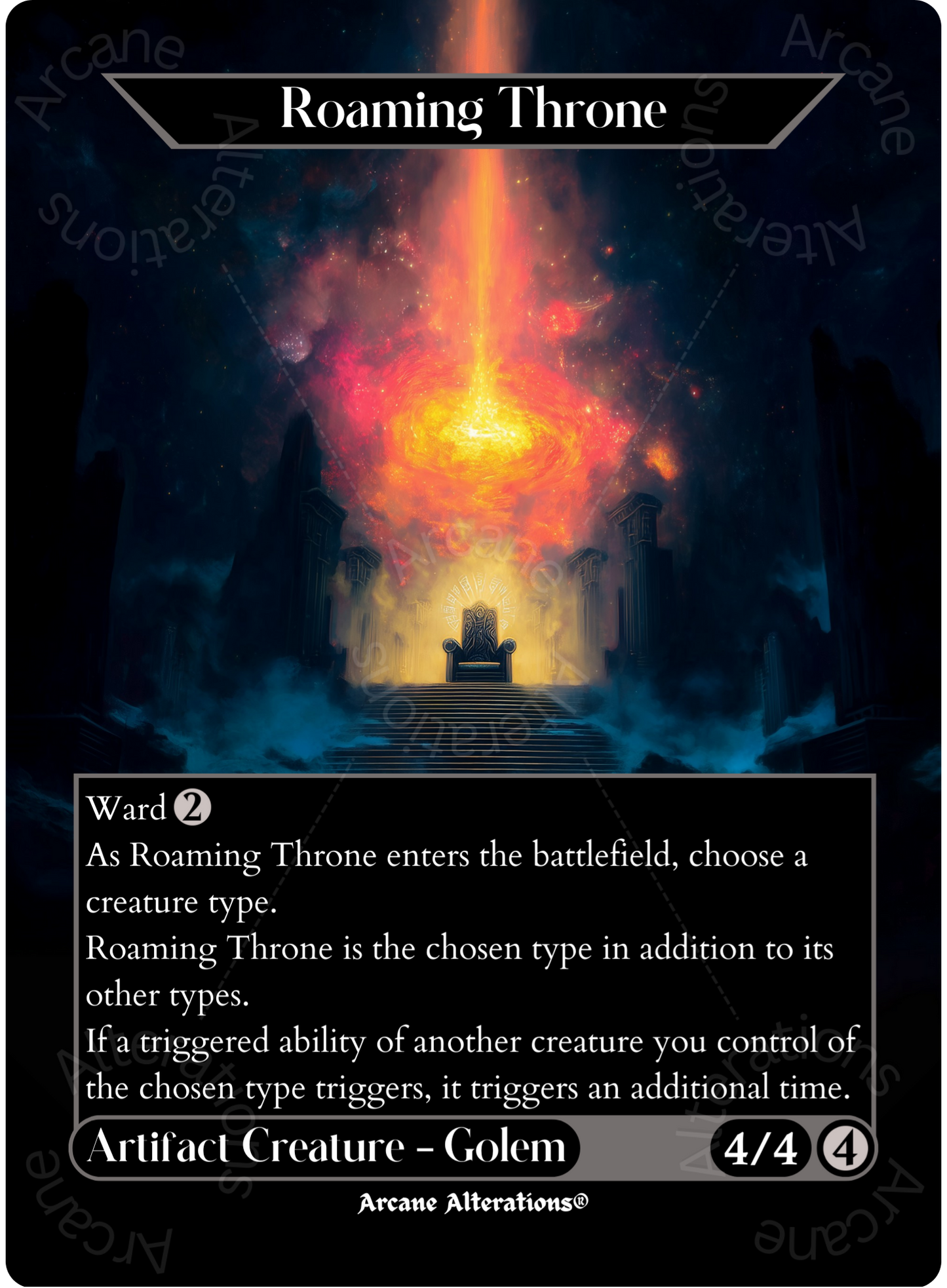 Roaming Throne - Full Art Altered Art Custom Proxy Cards