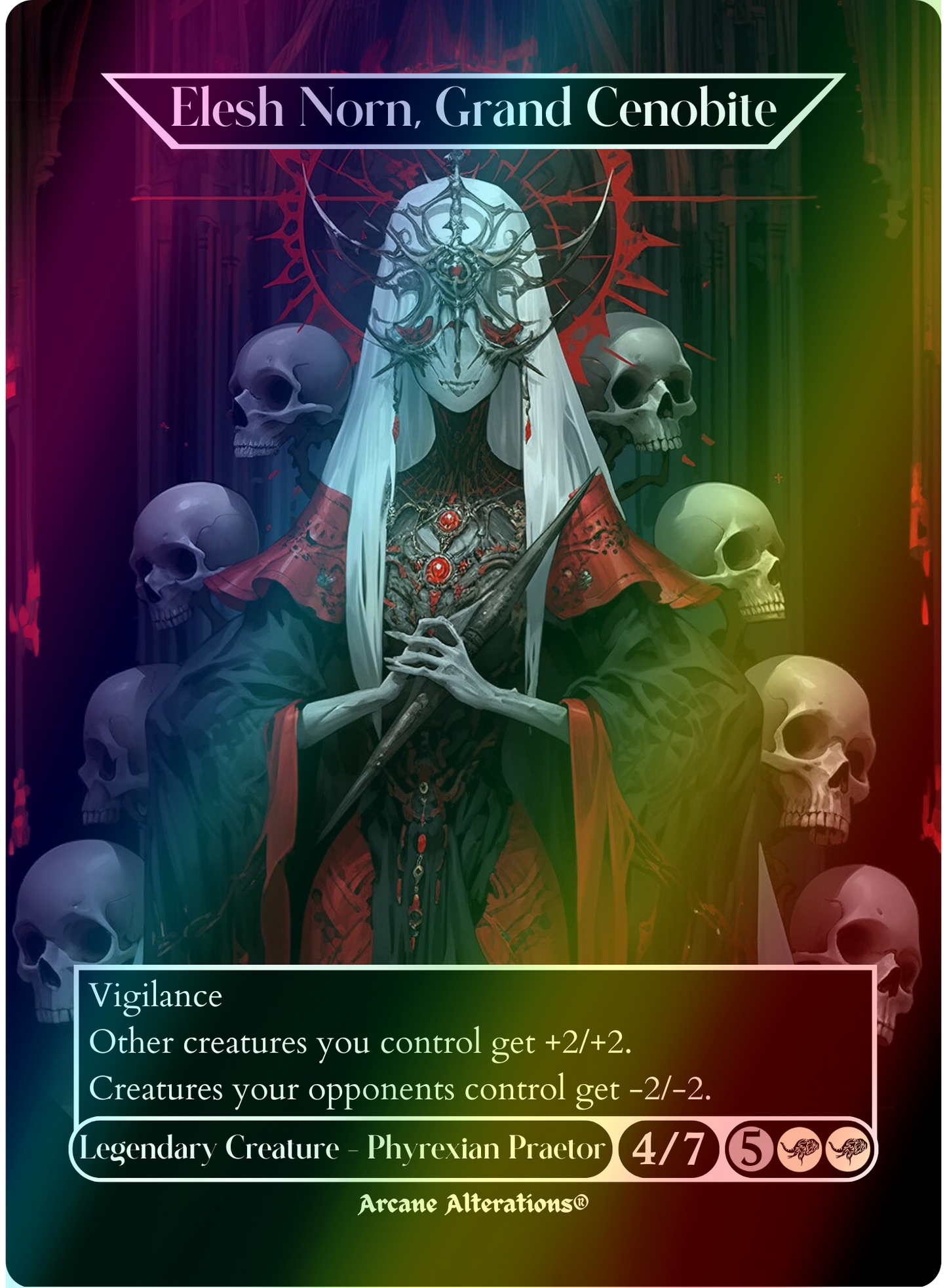 Elesh Norn, Grand Cenobite - Full Art Altered Art Custom Proxy Cards