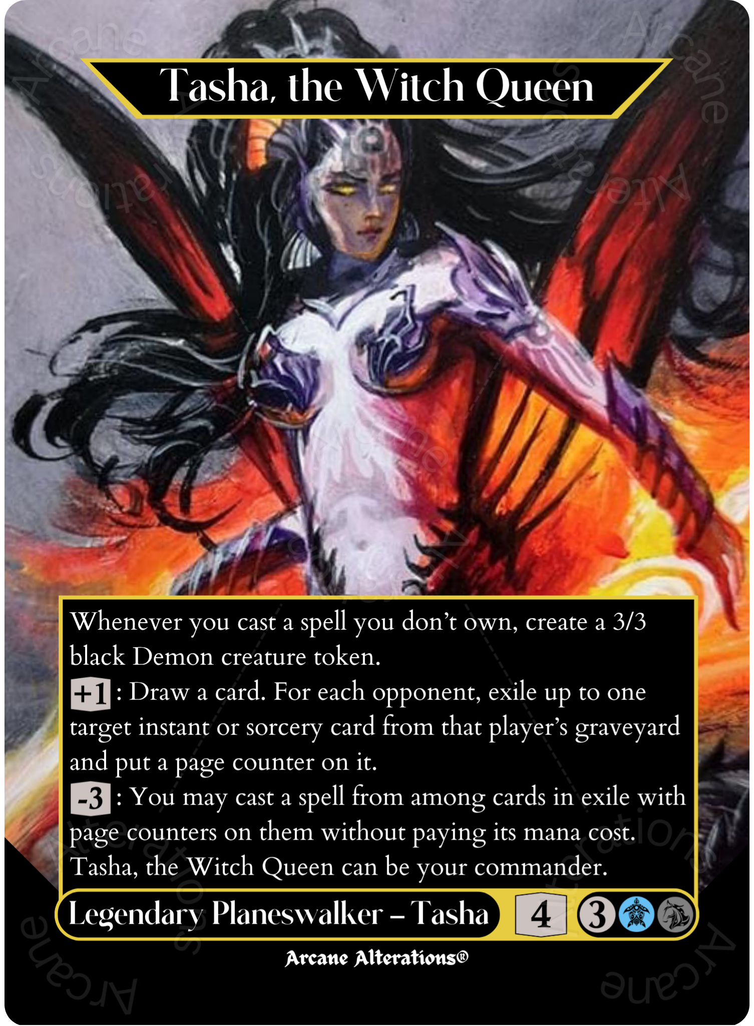 Tasha, the Witch Queen - Full Art Altered Art Custom Proxy Cards ...