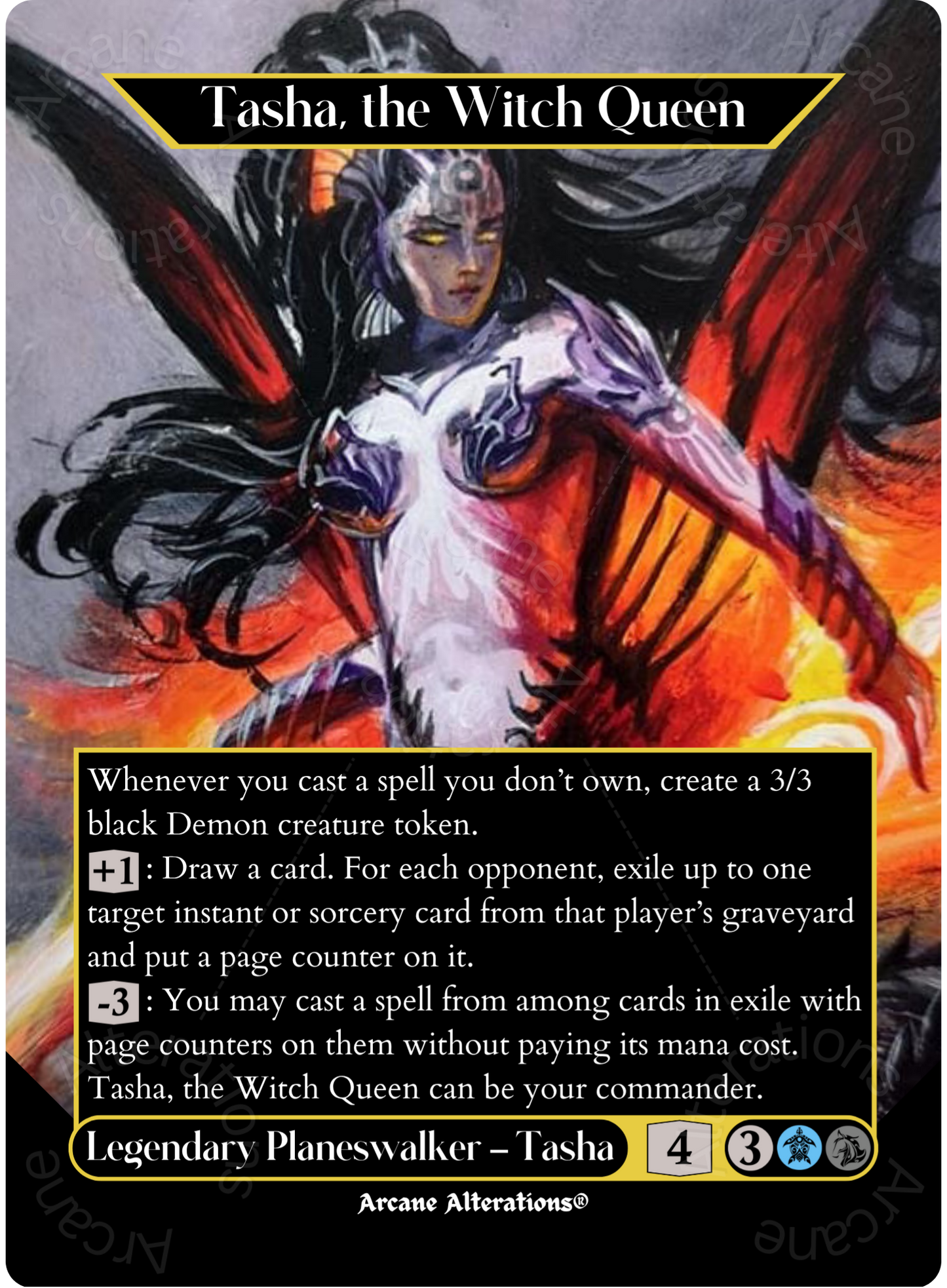 Tasha, the Witch Queen - Full Art Altered Art Custom Proxy Cards
