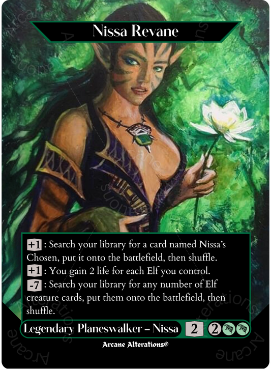 Nissa Revane - Full Art Altered Art Custom Proxy Cards