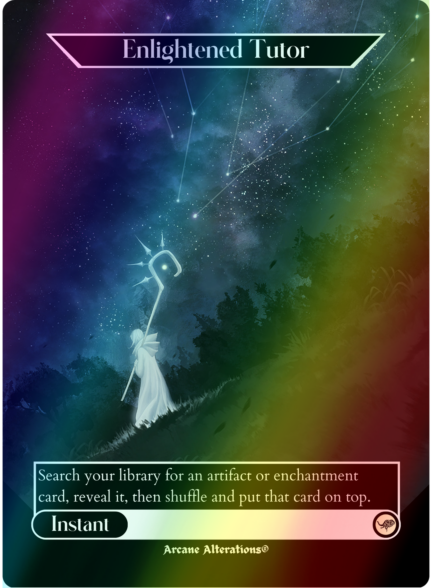 Enlightened Tutor - Full Art Altered Art Custom Proxy Cards