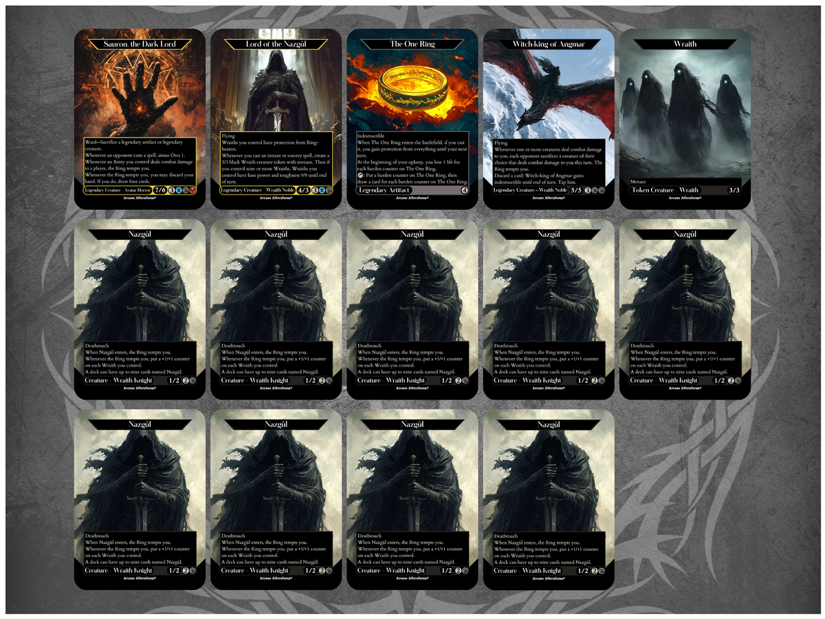 LOTR 14-Card Discount Bundle - Full Art Altered Art Custom Proxy Cards