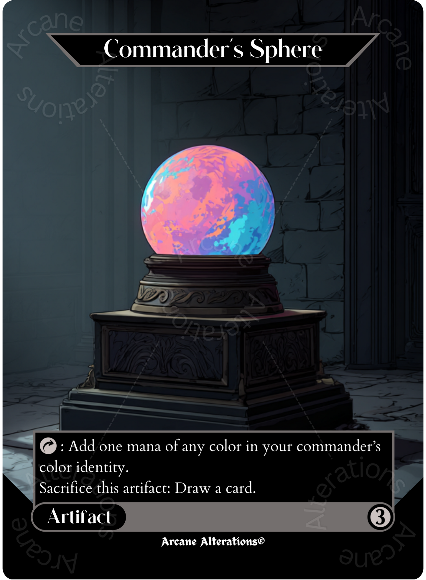 Commander's Sphere - Full Art Altered Art Custom Proxy Cards