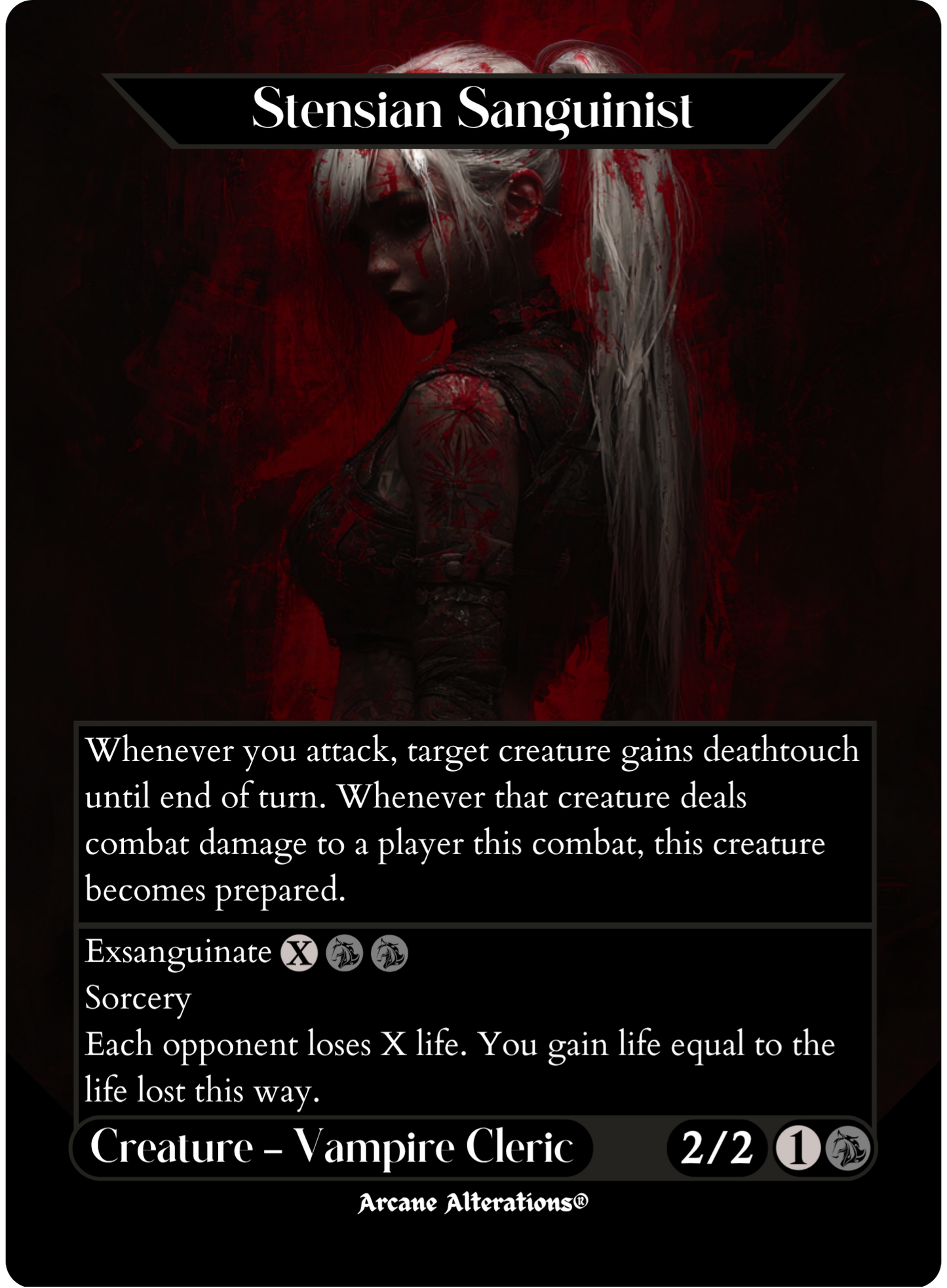 Stensian Sanguinist - Full Art Altered Art Custom Proxy Cards