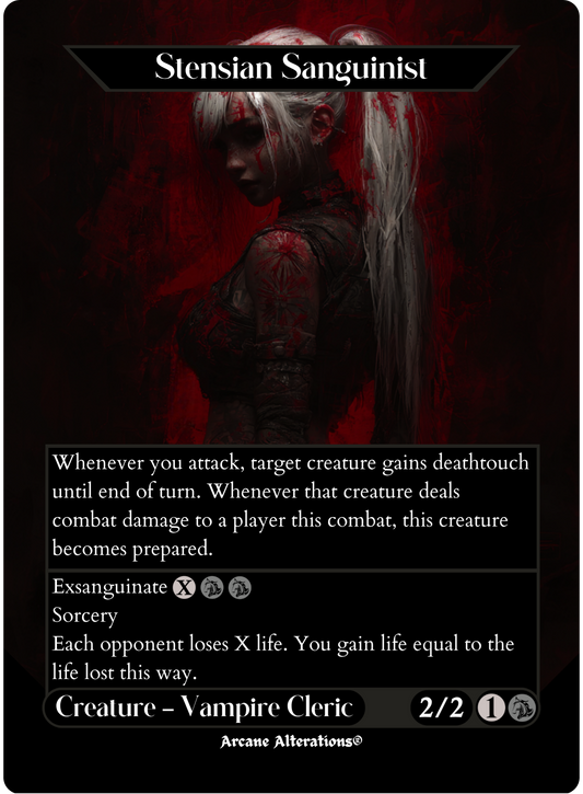 Stensian Sanguinist - Full Art Altered Art Custom Proxy Cards